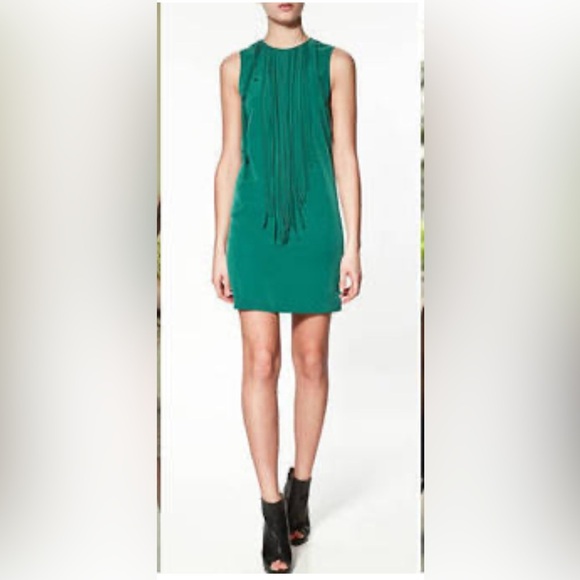 Zara Blue Pleated Sheath Mini Dress - Picture 1 of 11